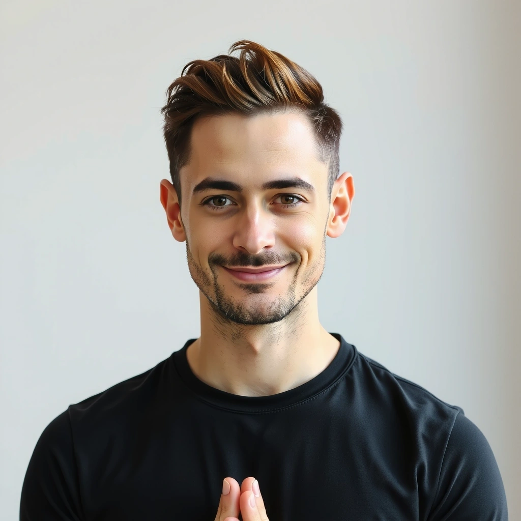 Portrait of a calm male yoga instructor