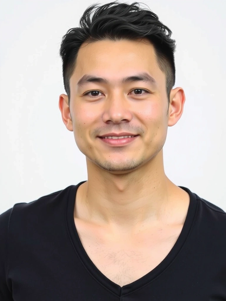 Professional portrait of David Chen, a yoga instructor